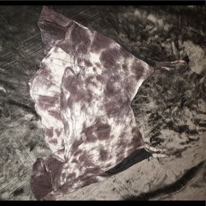 Gray and white tie dye crop top